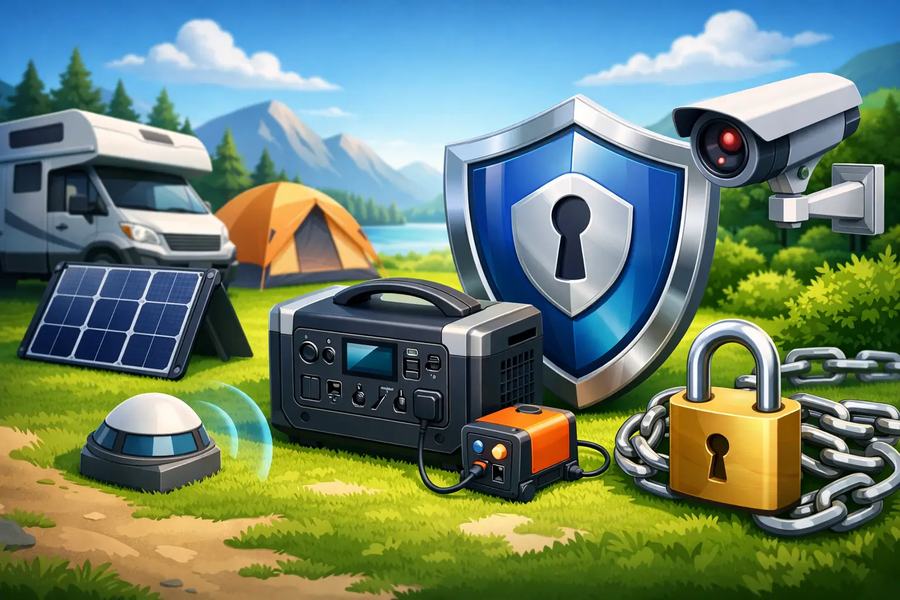 Camping Stromspeicher richtig absichern
