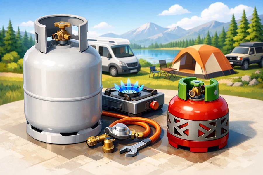 Gastank oder Tankflasche beim Camping wählen?