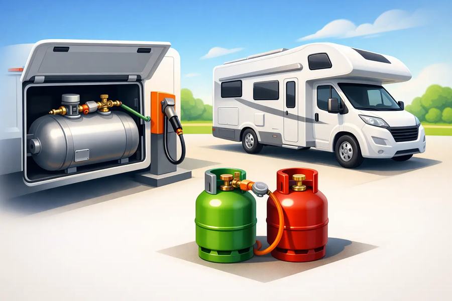 Gastank oder Tauschflasche im Wohnmobil?