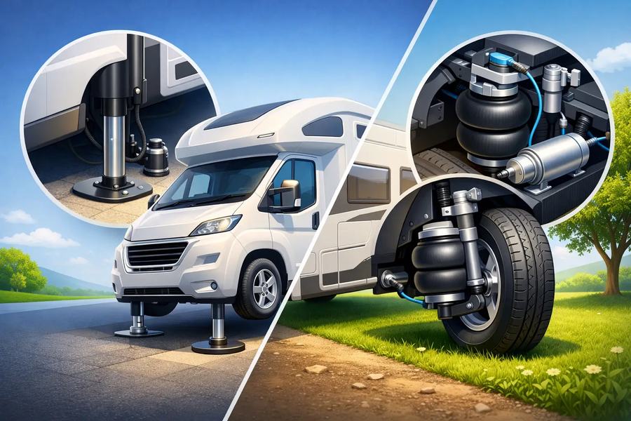 Hydraulische Stützen oder Luftfederung im Wohnmobil