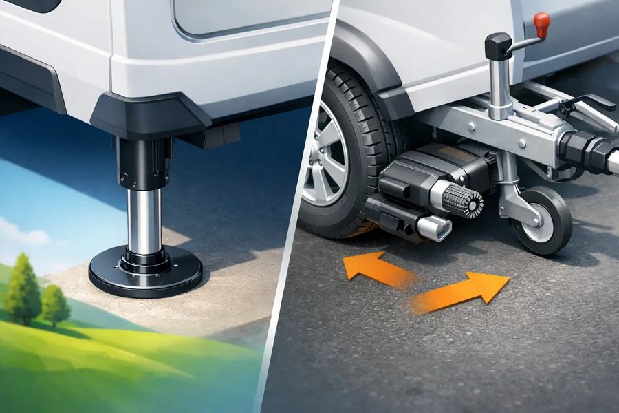 Hydraulische Stützen oder Rangierhilfe?