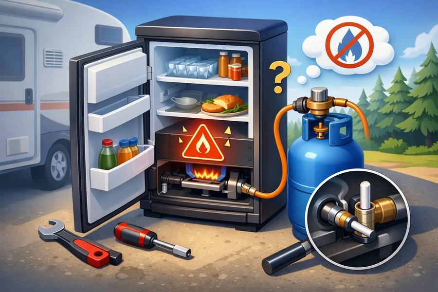 Kühlschrank startet auf Gas nicht - was tun?