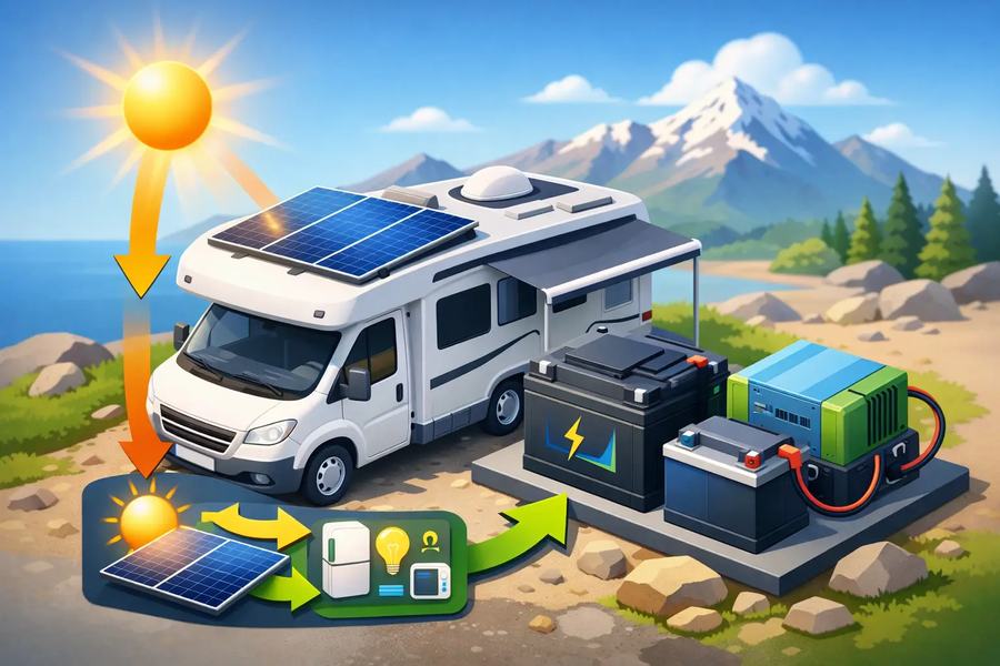 Leitfaden Solarbatterie im Reisemobil richtig wählen