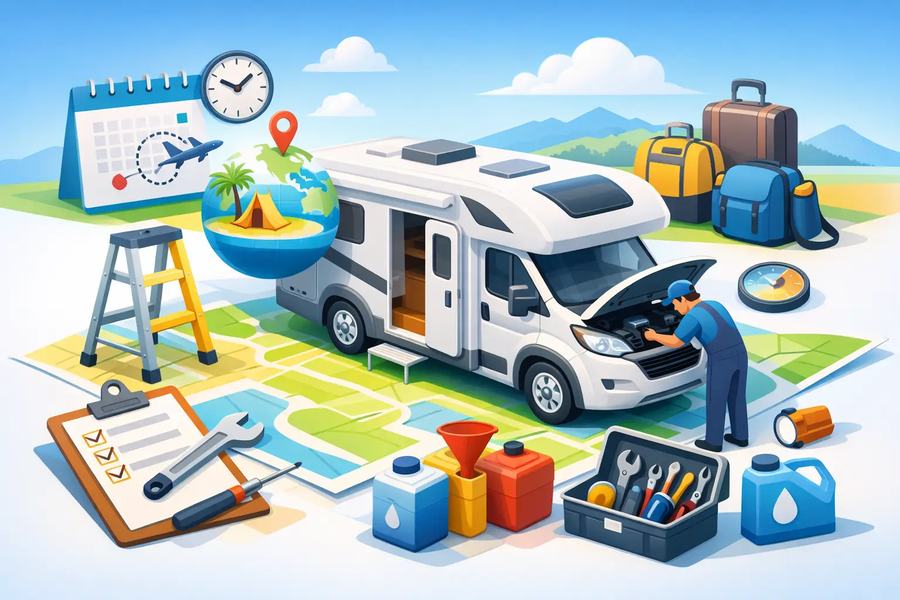 Wohnmobil Wartung vor Langzeitreise richtig planen